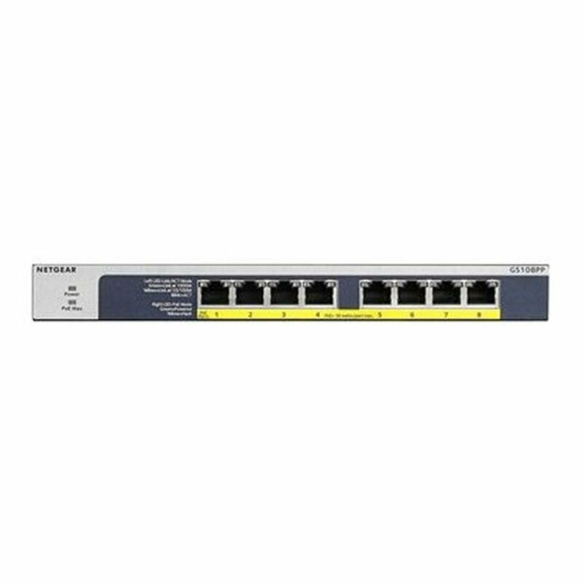 Lumipat para sa network na may control cabinet Netgear GS108PP-100EUS 16 Gbps