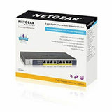 नियंत्रण कैबिनेट NetGear GS108PP-100EUS 16 GBPS के साथ नेटवर्क के लिए स्विच करें