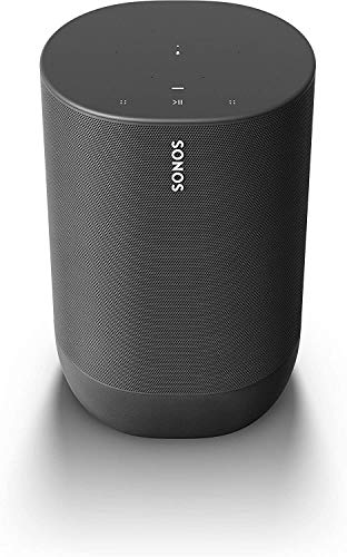 Sonos Move Smart Speaker (Wasserfester WLAN und Bluetooth Lautsprecher mit Alexa Sprachsteuerung, Google Assistant und AirPlay 2 – Kabellose Outdoor Musikbox mit Akku für Musikstreaming) schwarz - EDV-Guru (Guru e.U.)