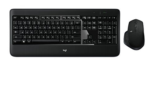 Logitech MX900 Premium Kabelloses Tastatur-Maus-Set, 2.4 GHz Verbindung via USB-Empfänger, MX Maus mit Easy-Switch Feature, Hintergrundbeleuchtete Tasten, PC/Laptop, NL QWERTY-Layout - Schwarz - EDV-Guru (Guru e.U.)