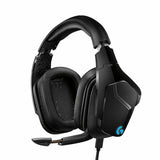 Gaming headset with microphone logitech 981-000744 blue black colored black/blue